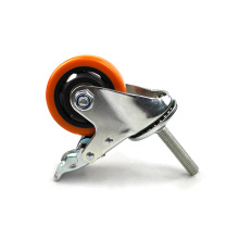 3 Inch Medium Threaded Stem Lockable Casters